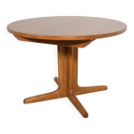 Table à manger ronde extensible en noyer du milieu du siècle, royaume - uni, années 1950 Table à manger ronde extensible en noyer du milieu du siècle, royaume - uni, années 1950