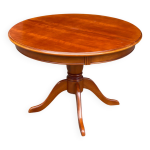 Table à manger ronde extensible pied central en bois Table à manger ronde extensible pied central en bois
