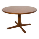 Table  manger ronde extensible en teck du milieu du sicle de mcintosh.
