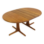 Table à manger ronde extensible vintage danoise en teck massif Table à manger ronde extensible vintage danoise en teck massif