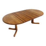 Table � manger ronde extensible vintage en teck massif des ann�es 1960