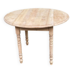 Table  manger ronde extensible  volets rnove en bois massif du 19me