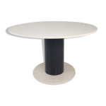 Table  manger ronde en marbre, annes 1980