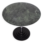 Table  manger ronde en marbre vert, annes 1980, italie