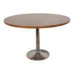 Table  manger ronde moderne en teck du milieu du sicle, danemark, annes 1970