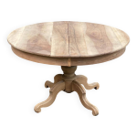 Table à manger ronde pied central extensible en chêne massif du 18ème 210 Table à manger ronde pied central extensible en chêne massif du 18ème 210