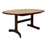 Table � manger scandinave ovale en teck avec rallonge centrale