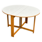 Table � manger scandinave vintage ronde pliable ann�es 1970