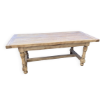 Table  manger style monastre chne naturel brut