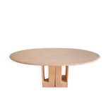 Table  manger travertin ovale