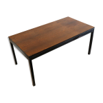 Table à manger vintage extensible wenge brutalist des années 1960 Table à manger vintage extensible wenge brutalist des années 1960