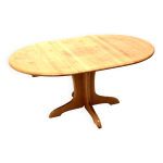 Table � manger vintage � rallonge r�alis�e dans les ann�es 1970