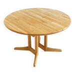Table à manger vintage ronde extensible danoise vamdrup stolefabrik 1960 Table à manger vintage ronde extensible danoise vamdrup stolefabrik 1960