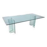 Table à manger xxl en verre courbé par fiam italia, 1990s Table à manger xxl en verre courbé par fiam italia, 1990s