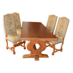 Table monastre + 4 chaises