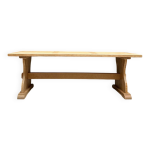 Table de monastre ancienne en chne massif, rnove