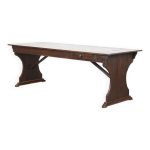 Table de monastre ancienne en pin anglais du 19e sicle