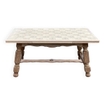 Table de monastre art dco extensible rnove en chne brut 265cm