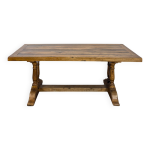 Table de monastre en chne massif  2 colonnes