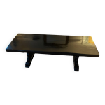 Table monastre chne massif laque noire