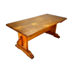 Table de monastre en chne du milieu du sicle, annes 1960