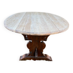 Table monastre chne ovale 2 battants