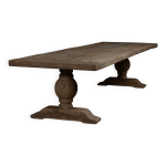 Table monastre soleil chne patin 220 cm pitement plein