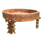 Table  moulure chakki tribal indienne des annes 1920 en teck