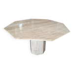 Table octogonale travertin