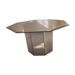 Table octogonale en verre