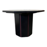 Table octogonale vintage en bois noir - pliable Table octogonale vintage en bois noir - pliable
