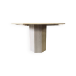 Table octogonale vintage en travertin / table à manger wabisabi Table octogonale vintage en travertin / table à manger wabisabi