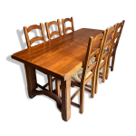 Table en orme massif + 6 chaises
