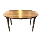 Table ovale louis philippe en bois fruitier  2 rallonges 4  8