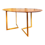 Table ovale en marbre rouge alicante ann�es 70