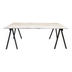 Table patine que treteaux