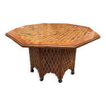 Table pied central marocaine octogonale de repas orientale Table pied central marocaine octogonale de repas orientale