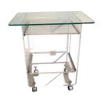 Table en plexiglass pouvant servir de console d'ordinateur ou de desserte Table en plexiglass pouvant servir de console d'ordinateur ou de desserte
