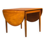 Table pliante danoise en teck moderne du milieu du sicle, annes 1960