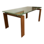 Table � rallonges incorpor�es desalto design stilt, verre d�poli