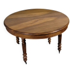 Table  rallonges louis philippe ronde