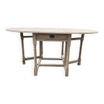 Table  rallonges rabattables  gateleg  en bois brut
