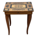 Table  rangement  musique en marqueterie