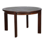 Table de repas ronde extensible en bois �dit�e par monopoly, 1970