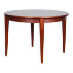 Table de repas ronde extensible en teck, 1960