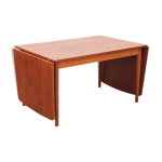 Table de repas scandinave  rallonges en teck, 4 / 8 personnes