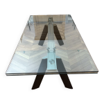 Table roche bobois design en verre mod�le chronos extensible 260 cm