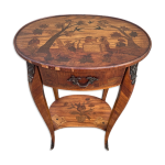 Table rognon marqueterie antique
