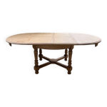 Table ronde avec allonge orme rustique 120 / 210cm Table ronde avec allonge orme rustique 120 / 210cm