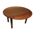 Table ronde ancienne  abattants en bois massif